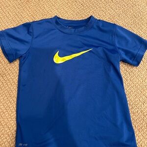 Nike Blue and Yellow Short Sleeve Tee